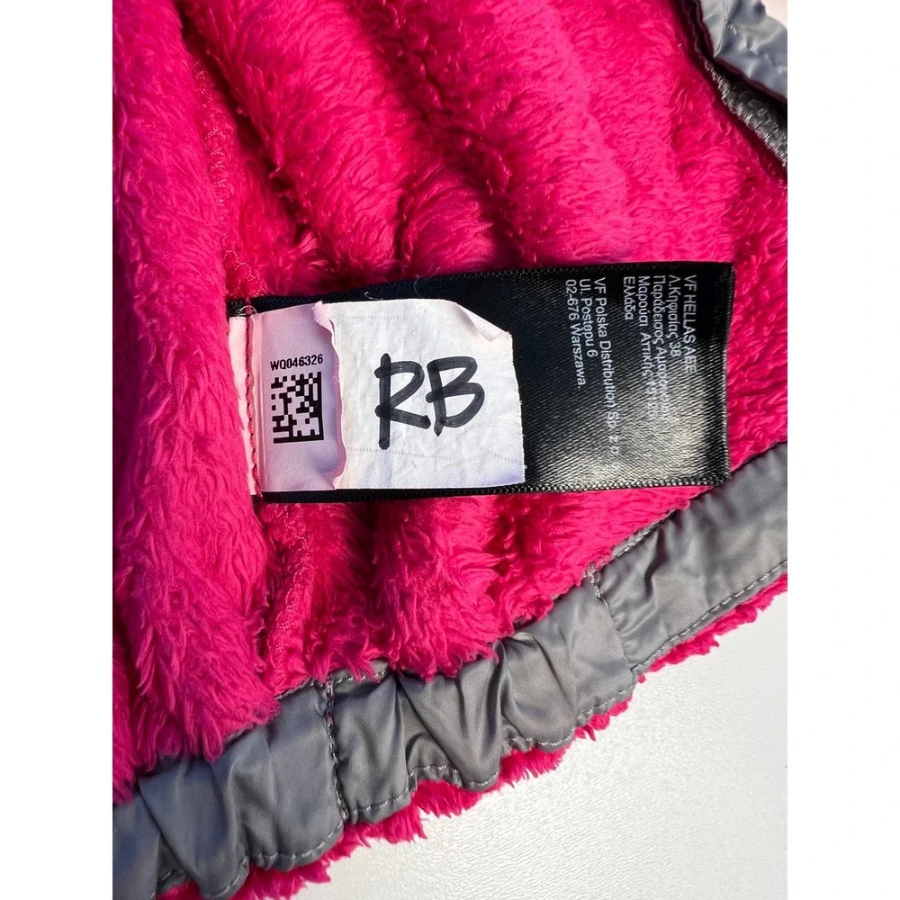 The North Face Infant Fleece Hoodie Jacket Pink Gray Full‎ Zip 6-12 Months